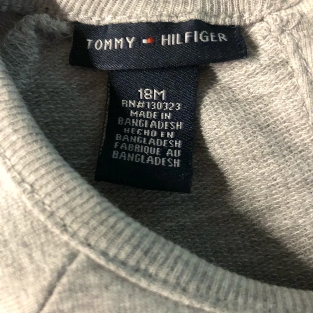 HILFIGER - Baby girl gray, red and navy casual dress size 18 months